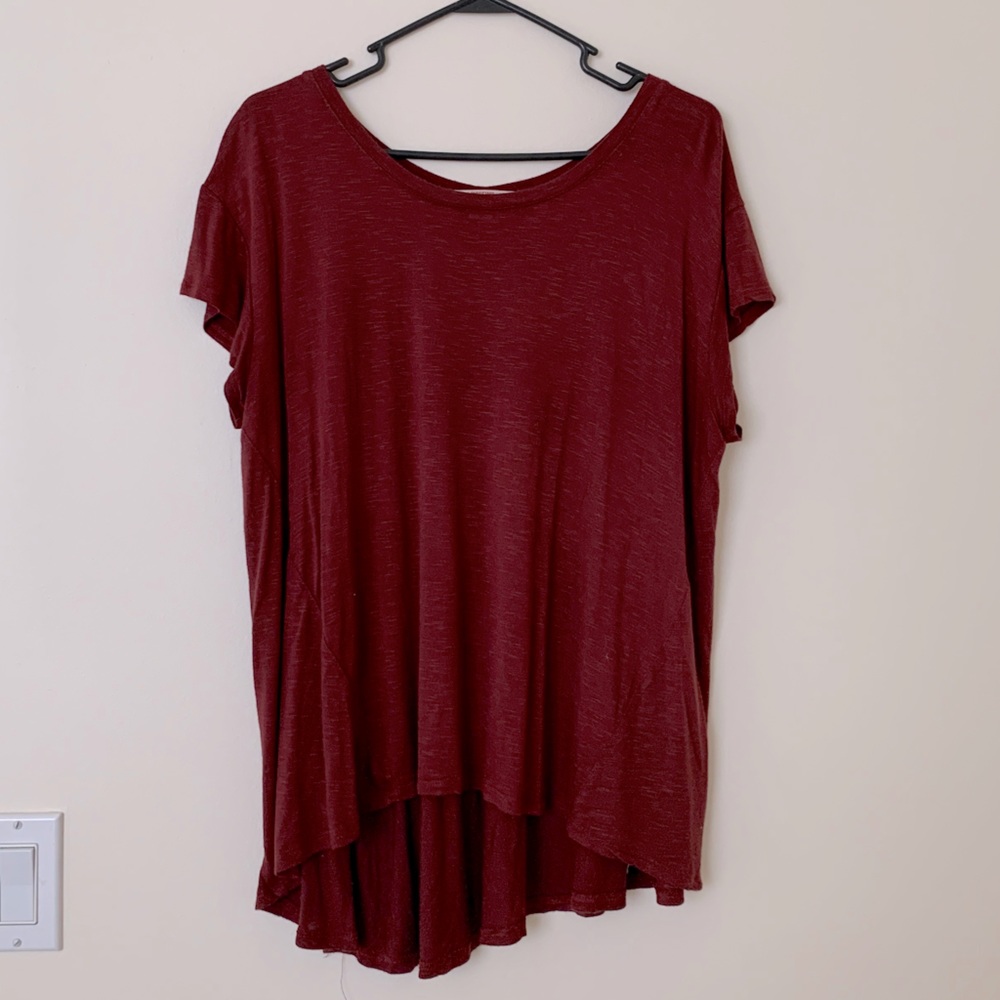 Flowy Maroon Long Back Blouse